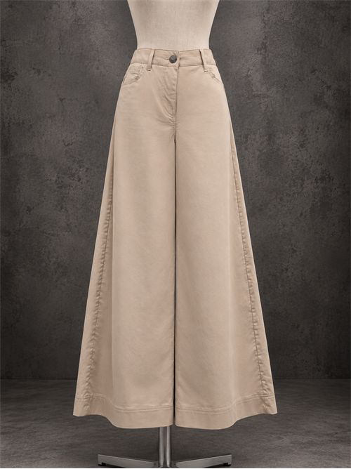 pantalone palazzo in cotone MARELLA EMME | EMMVACILLOSABBIA